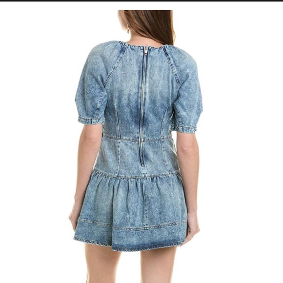 Simkhai Holland Denim Mini Dress size Medium - Picture 2 of 7